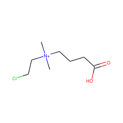 C[N+](C)(CCCl)CCCC(=O)O ZINC000142515114