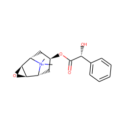 C[N+]1(C)[C@H]2C[C@@H](OC(=O)[C@H](O)c3ccccc3)C[C@@H]1[C@H]1O[C@@H]21 ZINC000103242113