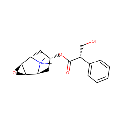 C[N+]1(C)[C@H]2C[C@H](OC(=O)[C@H](CO)c3ccccc3)C[C@H]1[C@H]1O[C@@H]21 ZINC000100036760