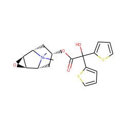 C[N+]1(C)[C@H]2C[C@H](OC(=O)C(O)(c3cccs3)c3cccs3)C[C@@H]1[C@H]1O[C@@H]21 ZINC000100008319