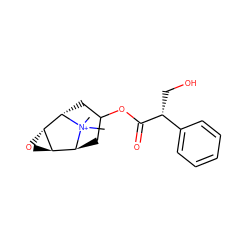 C[N+]1(C)[C@H]2CC(OC(=O)[C@H](CO)c3ccccc3)C[C@H]1[C@H]1O[C@H]21 ZINC000100027531