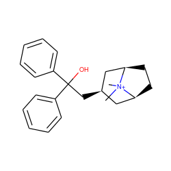 C[N+]1(C)[C@H]2CC[C@@H]1C[C@H](CC(O)(c1ccccc1)c1ccccc1)C2 ZINC000103229895