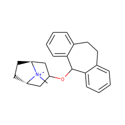 C[N+]1(C)[C@H]2CC[C@H]1CC(OC1c3ccccc3CCc3ccccc31)C2 ZINC000100202037