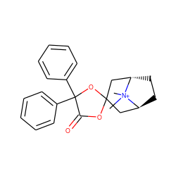 C[N+]1(C)[C@H]2CC[C@H]1CC1(C2)OC(=O)C(c2ccccc2)(c2ccccc2)O1 ZINC000101603791