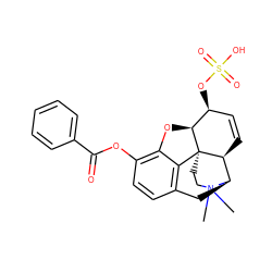 C[N+]1(C)CC[C@]23c4c5ccc(OC(=O)c6ccccc6)c4O[C@H]2[C@@H](OS(=O)(=O)O)C=C[C@H]3[C@H]1C5 ZINC000036311375