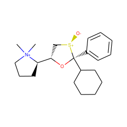 C[N+]1(C)CCC[C@@H]1[C@@H]1C[S@@+]([O-])[C@@](c2ccccc2)(C2CCCCC2)O1 ZINC000040429302