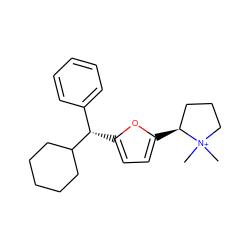 C[N+]1(C)CCC[C@@H]1c1ccc([C@@H](c2ccccc2)C2CCCCC2)o1 ZINC000045258041