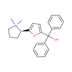 C[N+]1(C)CCC[C@@H]1c1ccc(C(O)(c2ccccc2)c2ccccc2)o1 ZINC000045260527