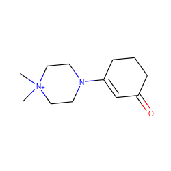 C[N+]1(C)CCN(C2=CC(=O)CCC2)CC1 ZINC000013470080