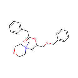 C[N+]1(C[C@@H](COCc2ccccc2)OC(=O)Cc2ccccc2)CCOCC1 ZINC000004843911