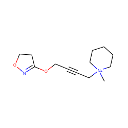 C[N+]1(CC#CCOC2=NOCC2)CCCCC1 ZINC000028872743