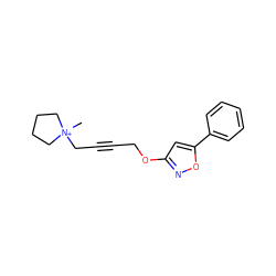 C[N+]1(CC#CCOc2cc(-c3ccccc3)on2)CCCC1 ZINC000028872575