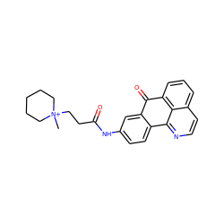 C[N+]1(CCC(=O)Nc2ccc3c(c2)C(=O)c2cccc4ccnc-3c24)CCCCC1 ZINC000043009798