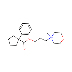 C[N+]1(CCCOC(=O)C2(c3ccccc3)CCCC2)CCOCC1 ZINC000003635325