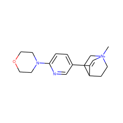 C[N+]12C=C(c3ccc(N4CCOCC4)nc3)C(CC1)CC2 ZINC000045302142