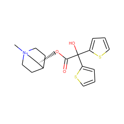 C[N+]12CCC(CC1)[C@@H](OC(=O)C(O)(c1cccs1)c1cccs1)C2 ZINC000043119261