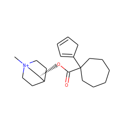 C[N+]12CCC(CC1)[C@@H](OC(=O)C1(C3=CC=CC3)CCCCCC1)C2 ZINC000103279960