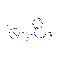 C[N+]12CCC(CC1)[C@@H](OC(=O)N(Cc1cccs1)c1ccccc1)C2 ZINC000071335106