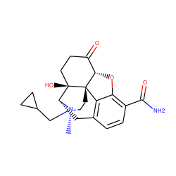 C[N@@+]1(CC2CC2)CC[C@]23c4c5ccc(C(N)=O)c4O[C@H]2C(=O)CC[C@@]3(O)[C@H]1C5 ZINC000253804914