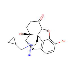 C[N@@+]1(CC2CC2)CC[C@]23c4c5ccc(O)c4O[C@H]2C(=O)CC[C@@]3(O)[C@H]1C5 ZINC000245204948