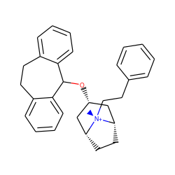 C[N@@+]1(CCc2ccccc2)[C@H]2CC[C@@H]1C[C@H](OC1c3ccccc3CCc3ccccc31)C2 ZINC000254135440