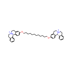 C[N@@+]12CCc3ccccc3[C@@H]1c1ccc(OCCCCCCCCCCCCOc3ccc4c(c3)CC[N@@+]3(C)CCc5ccccc5[C@H]43)cc1CC2 ZINC000253780493