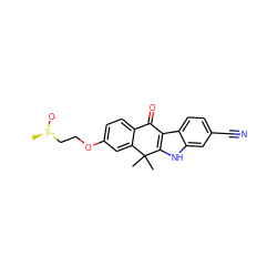 C[S@@+]([O-])CCOc1ccc2c(c1)C(C)(C)c1[nH]c3cc(C#N)ccc3c1C2=O ZINC000114802118