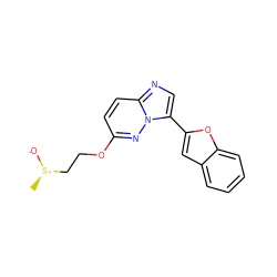 C[S@@+]([O-])CCOc1ccc2ncc(-c3cc4ccccc4o3)n2n1 ZINC000205055036