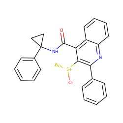 C[S@@+]([O-])c1c(-c2ccccc2)nc2ccccc2c1C(=O)NC1(c2ccccc2)CC1 ZINC000066075224