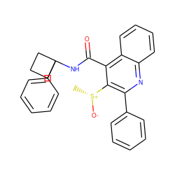 C[S@@+]([O-])c1c(-c2ccccc2)nc2ccccc2c1C(=O)NC1(c2ccccc2)CCC1 ZINC000066073885