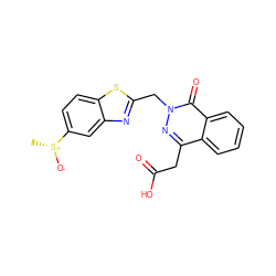 C[S@@+]([O-])c1ccc2sc(Cn3nc(CC(=O)O)c4ccccc4c3=O)nc2c1 ZINC000013860750