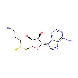 C[S@@+](CCCN)C[C@H]1O[C@@H](n2cnc3c(N)ncnc32)[C@H](O)[C@@H]1O ZINC000004095557