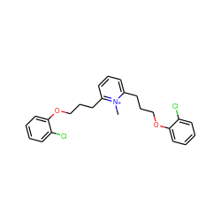 C[n+]1c(CCCOc2ccccc2Cl)cccc1CCCOc1ccccc1Cl ZINC000095583759