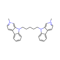 C[n+]1ccc2c3ccccc3n(CCCCCn3c4ccccc4c4cc[n+](C)cc43)c2c1 ZINC000049784866