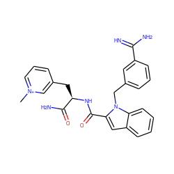 C[n+]1cccc(C[C@@H](NC(=O)c2cc3ccccc3n2Cc2cccc(C(=N)N)c2)C(N)=O)c1 ZINC000013474336