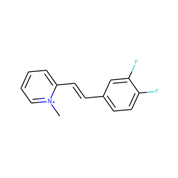 C[n+]1ccccc1/C=C/c1ccc(F)c(F)c1 ZINC000005002307