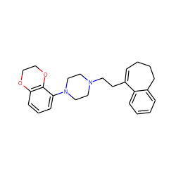 C1=C(CCN2CCN(c3cccc4c3OCCO4)CC2)c2ccccc2CCC1 ZINC000013743678