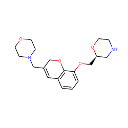 C1=C(CN2CCOCC2)COc2c1cccc2OC[C@@H]1CNCCO1 ZINC000006322580