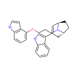 C1=C(c2c[nH]c3ccccc23)C[C@H]2CC[C@H]1N2CCCOc1cccc2[nH]ccc12 ZINC000101019840