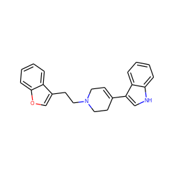 C1=C(c2c[nH]c3ccccc23)CCN(CCc2coc3ccccc23)C1 ZINC000045372242