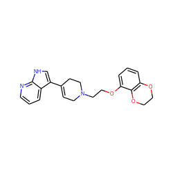 C1=C(c2c[nH]c3ncccc23)CCN(CCOc2cccc3c2OCCO3)C1 ZINC000000589780