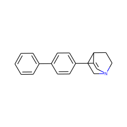 C1=C(c2ccc(-c3ccccc3)cc2)C2CCN1CC2 ZINC000001483143