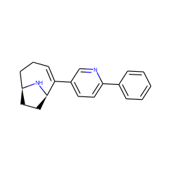 C1=C(c2ccc(-c3ccccc3)nc2)[C@H]2CC[C@@H](CC1)N2 ZINC000013537459