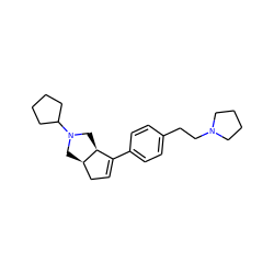 C1=C(c2ccc(CCN3CCCC3)cc2)[C@@H]2CN(C3CCCC3)C[C@@H]2C1 ZINC000029127710