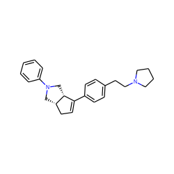 C1=C(c2ccc(CCN3CCCC3)cc2)[C@H]2CN(c3ccccc3)C[C@H]2C1 ZINC000029127836