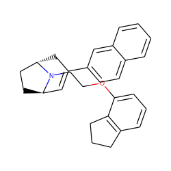 C1=C(c2ccc3ccccc3c2)C[C@H]2CC[C@H]1N2CCOc1cccc2c1CCC2 ZINC000101018244