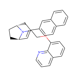 C1=C(c2ccc3ccccc3c2)C[C@H]2CC[C@H]1N2CCOc1cccc2cccnc12 ZINC000101019781