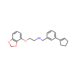 C1=C(c2cccc(CNCCOc3cccc4c3OCO4)c2)CCC1 ZINC000035259231