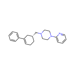 C1=C(c2ccccc2)C[C@H](CN2CCN(c3ccccn3)CC2)CC1 ZINC000013738844