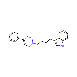 C1=C(c2ccccc2)CCN(CCCCc2c[nH]c3ccccc23)C1 ZINC000002541533